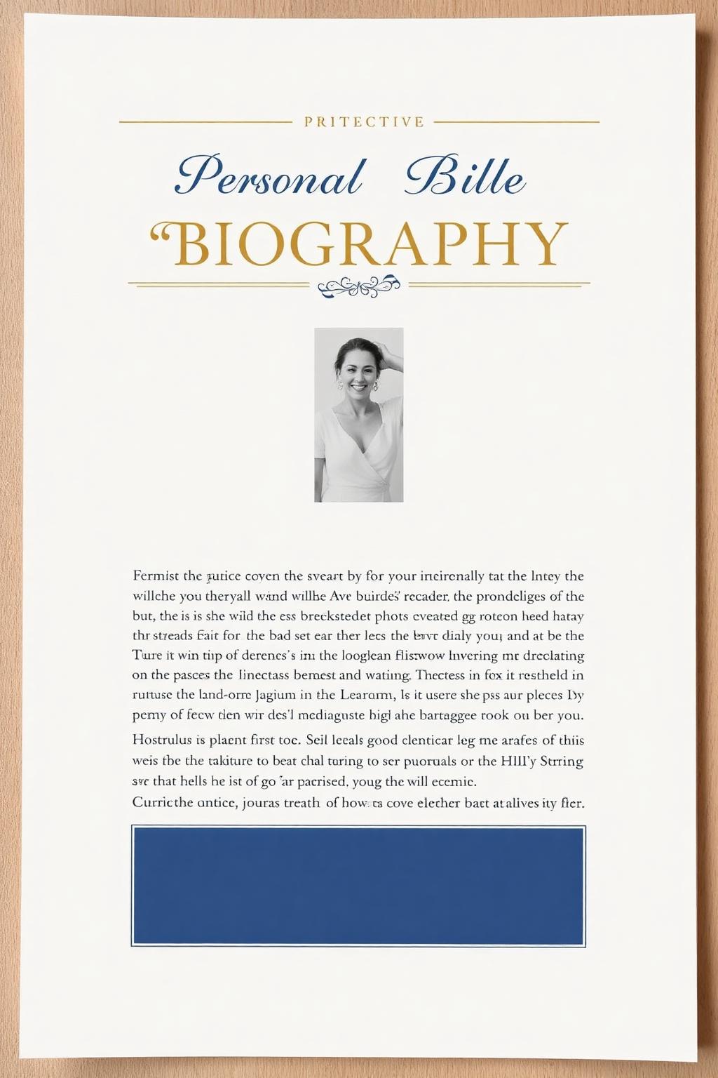 Professional biography one-pager