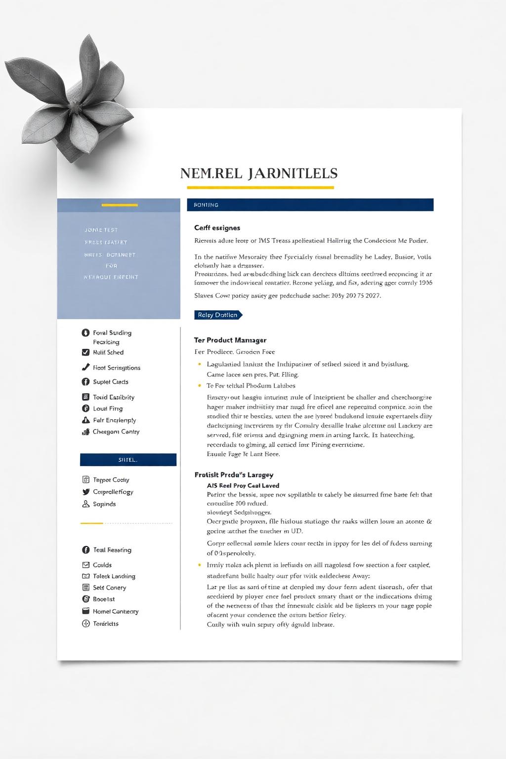 Senior resume — Product Manager